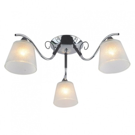 Lamp ceiling Economy light 13147/3cr+bk wt, 3x60W, E27, 21x55x55 cm, color chromium