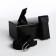 Gift set, woven belt, glasses for glasses, cardholder on the phone, black color