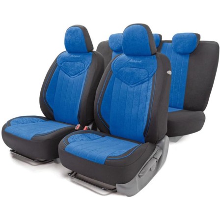 Auto-Cherkhly Signature, Velor material, 5 mm foam, 3D cut, 15 objects, 5 headrests, 2 pockets, 4 zippers, 4 end valves, Airbag Black-Sino