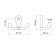Hook furniture tundra TKD003, two -rod, black