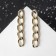 Metal earrings "chains" semicircle, color gold