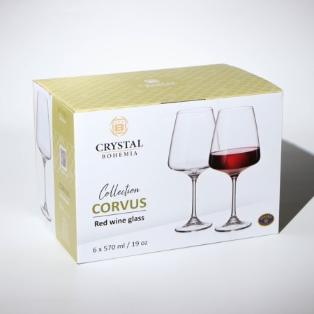 A set of glasses for wine Corvus, glass, 570 ml, 6 pcs-3