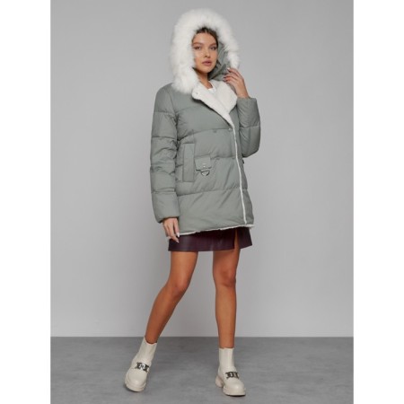 Winter jacket, size 48, light green color-5