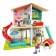House puppet Hape "Cottage", two -story, with furniture, with sound