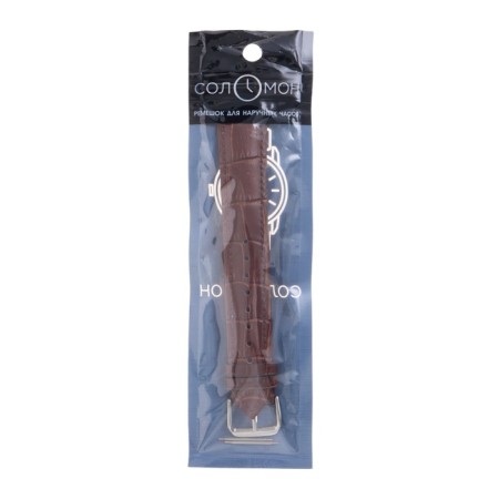 Solomon watch strap, 20 mm, genuine leather, L-20 cm, brown 43943-3
