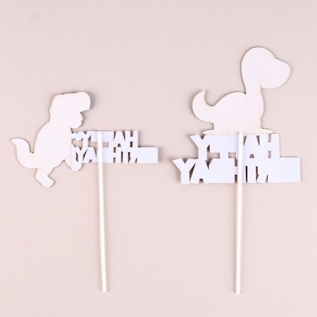 A set of toppers “Happy birthday. Dinosaur ", 2 pcs.-2