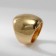 Ring Metal "Trend" voluminous dome, color gold, size 16