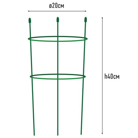 Support for plants, 2 rings, h = 40 cm, d = 20 cm, metal-1