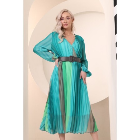 Women's dress, size 46, green color-5