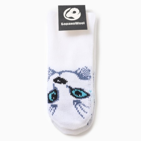 Double female mittens, white color, river 18-3