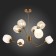 Ceiling EVOLUCE lamp. Sle1136-302-08. Tratti. 8x60 watts, E27, 79x79x60 cm, brass color