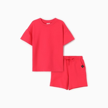 Kit for children (T-shirt, shorts), Bubble-gum color, height 128 cm