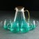 Magistro gradient glass drinks set, 5 items: a jug of 1.8 liters, 4 circles 300 ml, turquoise color