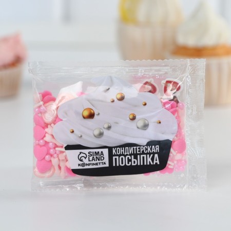 Sprinking Figure: “Hearts and roses”: white, pink, red, 25 g.-6