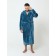 Male dressing gown with a hood, size 46, emerald color