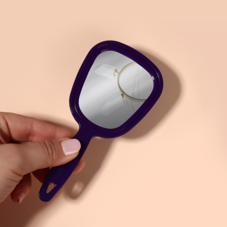 Mirror with a handle, a mirror surface 6.5 × 6 cm, color mix-3