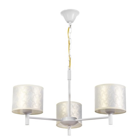 Chandelier 1091/3wt 40W E27 white 60x60x38-78 cm Bayerlux