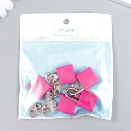 Lacking with a key for the casket metal, plastic set 5 pcs C286 3.1x1.9 cm-6
