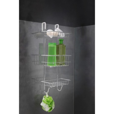 Axentia 3-tier shelf, straight, hinged with two hooks, 22x57x17.5 cm-2