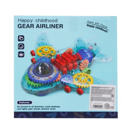 The gear aircraft, light and sound, works from batteries-5
