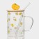 Glass mug with a ceramic lid and pipe "Frutis", 450 ml, color mix