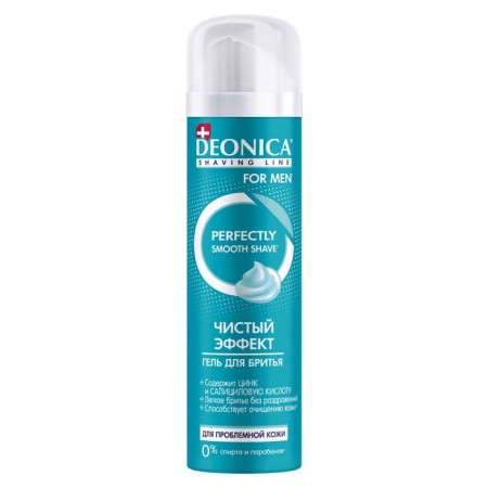 DEONICA for MEN “Pure Effect” shaving gel, 200 ml