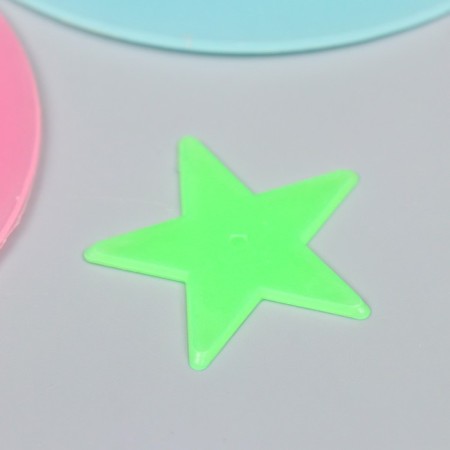 Sticker phosphorus plastic "Stars and months-Smails" set of 12 pcs 17x12 cm-1