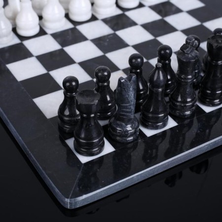 Chess "Elite", dark board 30x30 cm, onyx-4