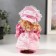Doll Collectible Ceramics "Baby Maya in a pink dress" 20 cm