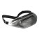 Waist bag, 2 parts on a zipper, adjustable belt, silver color