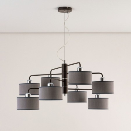 Suspended chandelier Citilux "Form" CL428281, 82x82x45 cm, 8x60W, E27, brown color-2