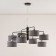 Suspended chandelier Citilux "Form" CL428281, 82x82x45 cm, 8x60W, E27, brown color