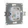 Telephone socket "Glossa" Sche, single, hidden, beige color