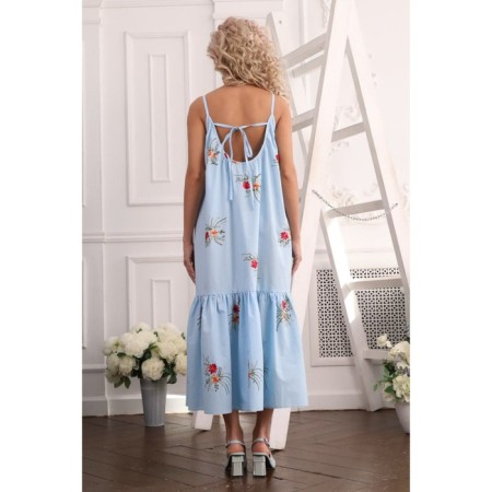 Women's dress, size 48, blue color-6