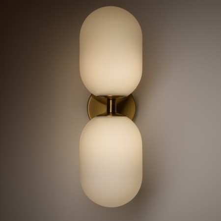 Бра Freya FR1012WL-02BS Sharlot, 120х180х390 мм, G9, 2х28Вт, цвет латунь-5