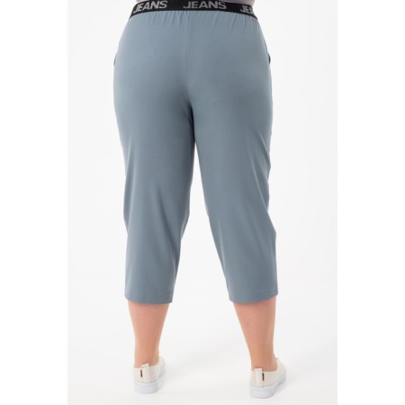 Female trousers, size 54, gray-green color-4