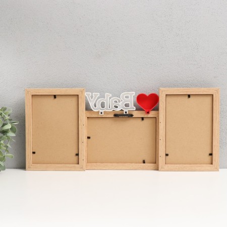 Photo frame plastic in 3 photos 10x15 cm "My beloved baby" Book light 41x18 cm-2