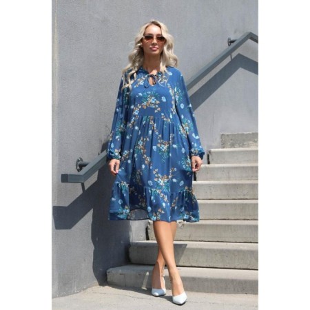 Women's dress, size 48, blue color-2