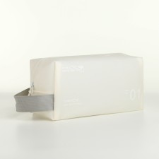 Cosmetic bag with lightning, white color