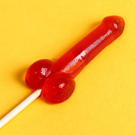 Lollipop "Less words, more business", taste: strawberries, 20 g (18+)-1