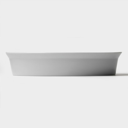 Baking form of heat -resistant ceramics Magistro White Gloss, 2.5 l, 34 × 22 × 6.5 cm-3