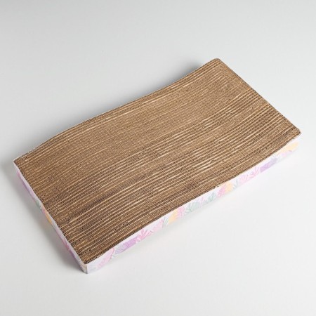 Coopete from cardboard with cat mint "Tropical leaves", wave, 45 × 21 × 3.5 cm-5