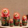 Nesting doll "butterfly", red handkerchief, 5-doll, 19 cm