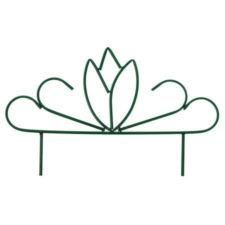 Decorative fence, 47 × 375 cm, 5 sections, metal, "bud", Greengo-7