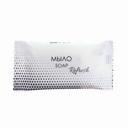 A set of 3 objects of Travel, dental set, shampoo in a bottle, soap-3
