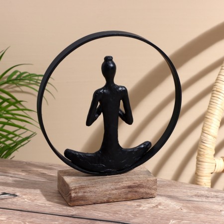 Souvenir "Yoga" Polim. Smol, mankid tree 23x10.5x27 cm-3