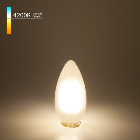 Filament LED lamp "Candle" C35 Elektrostandard, 35x35x98 mm, 9W, E14, 1000lm, 4200K