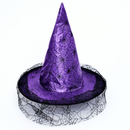 Carnival set "Beautiful Witcher", hat, cape, wig, purple color-7
