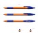 A set of ballpoints automatic, 8 pieces, Erichkrause R-301 Orange Matic & Grip, rubber emphasis, node 0.7 mm, color blue blue blue