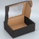 Box a gift team with a window, packaging, “black” 27x10x21 cm